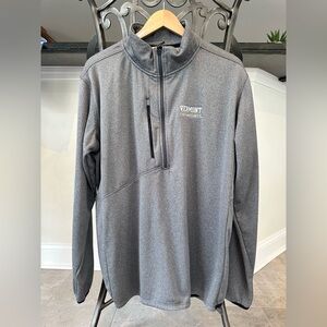 UVM Catamont Columbia Men's Gray Quarter-Zip Performance Jacket.